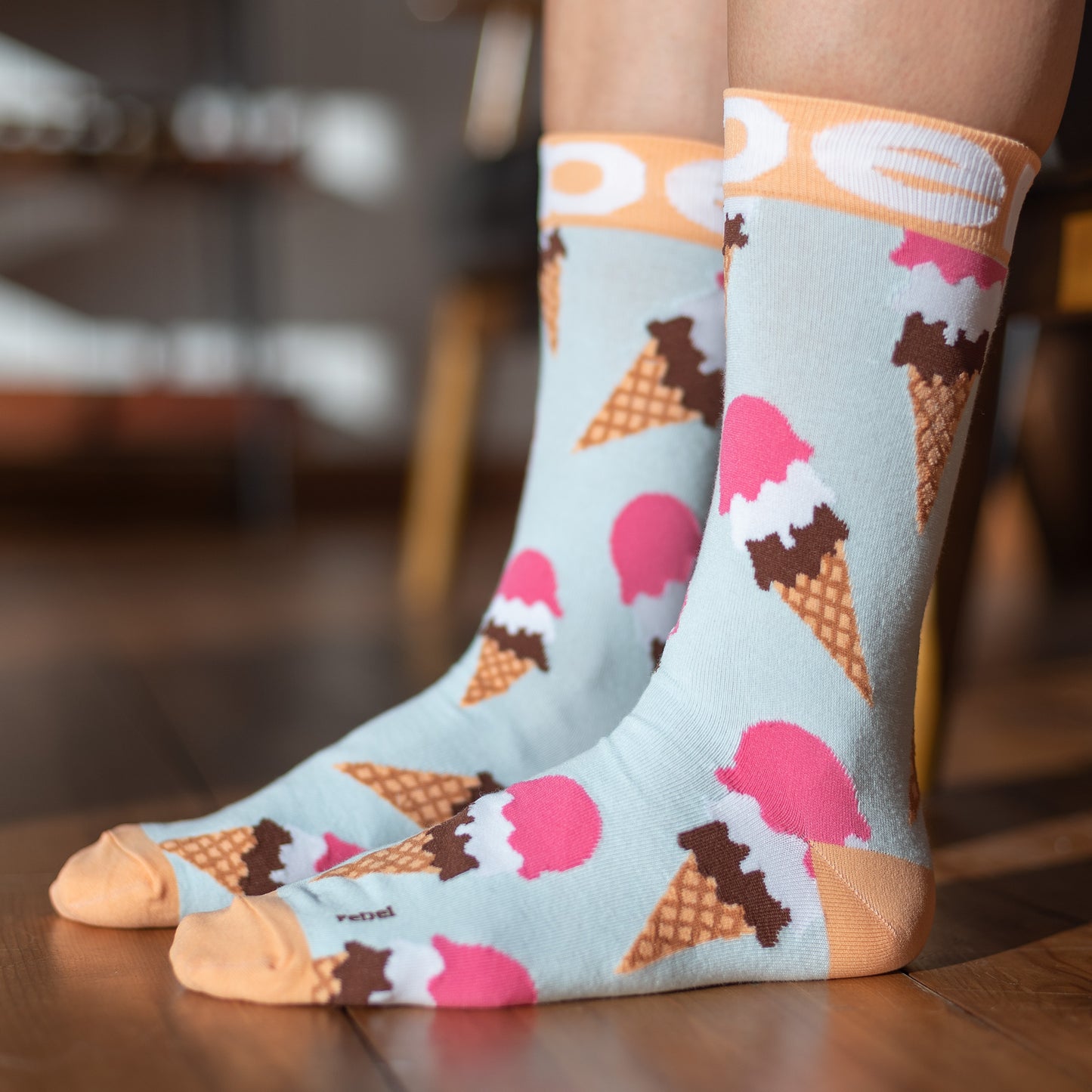 Indulge your sweet tooth with Rebel Fashion's Funky Ice Cream Socks!