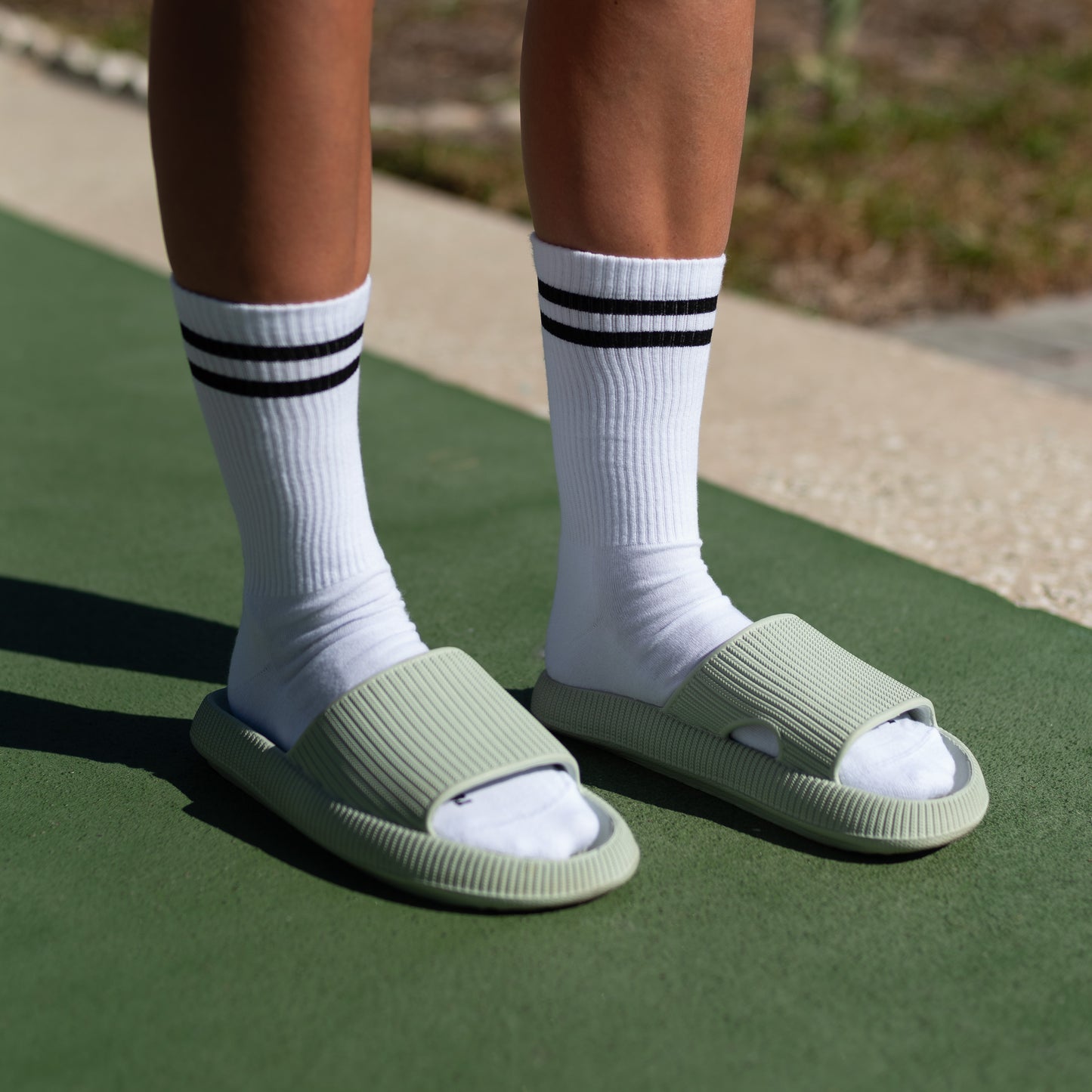 Slouchy White Socks