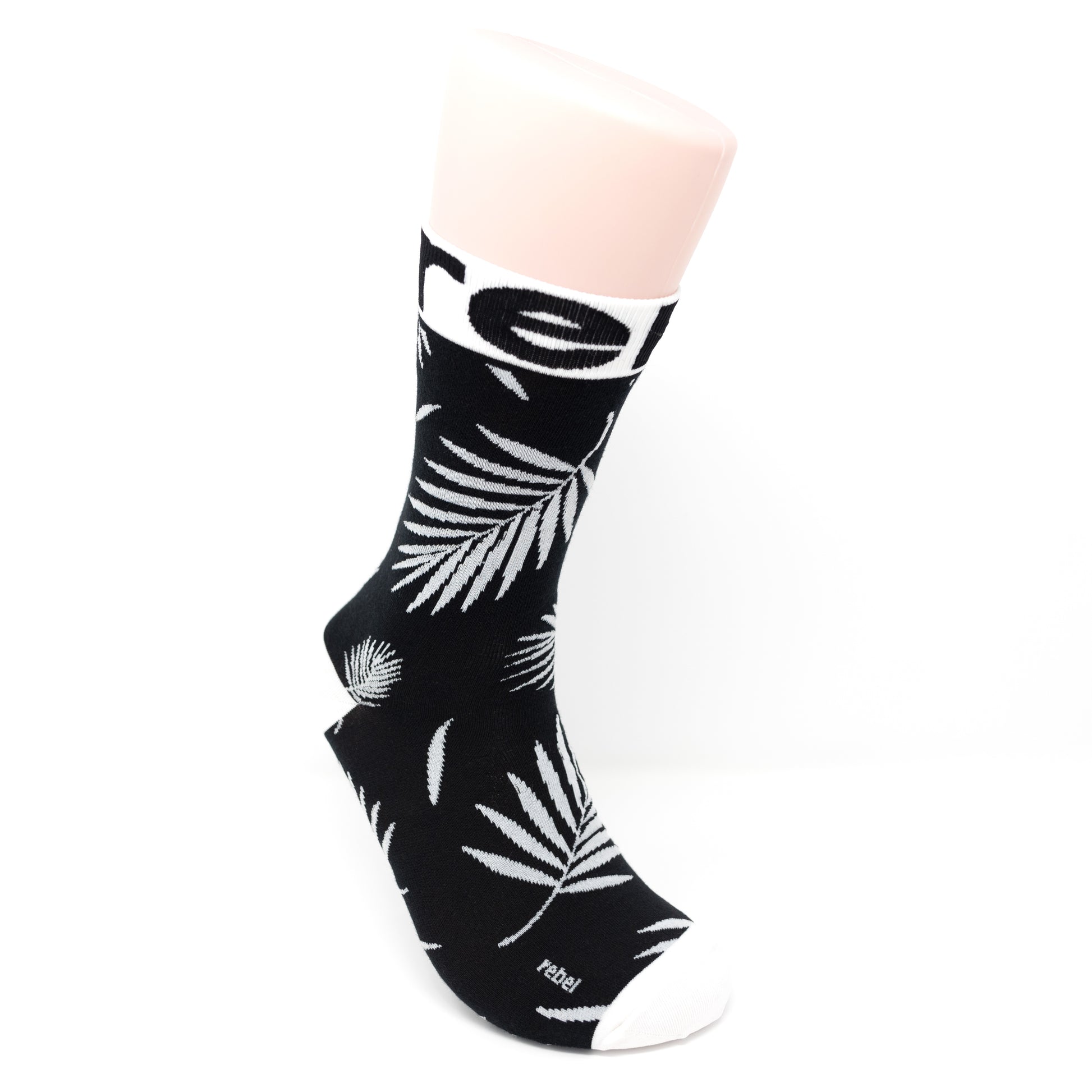 Funky White Leaf Socks – Rebel Fashion